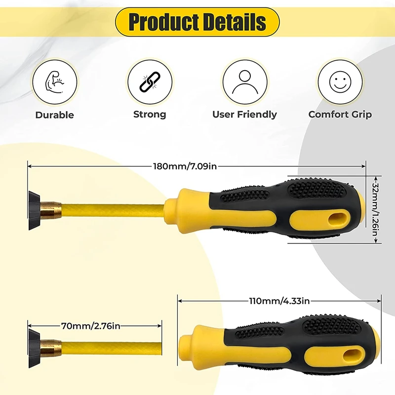 Grout Removal Tool 4 In 1 (Carbide Alloy Head), Grout Remover, Caulking Removal Tool, Grout Cleaning , Tile Removal Tool