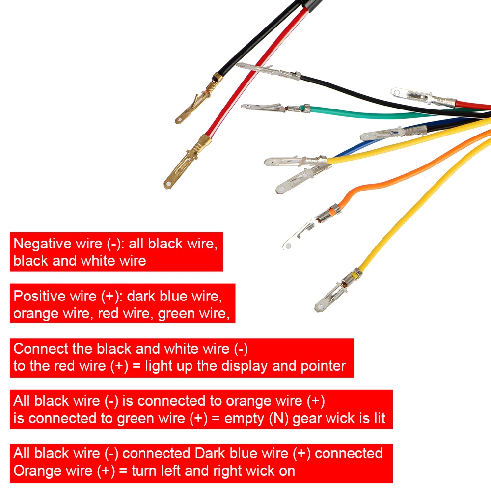 Odometer Gauge with LED Signal Light Universal 12V Backlight Indicator for Cafe Racer Motorbike Motorcycle Speedometer