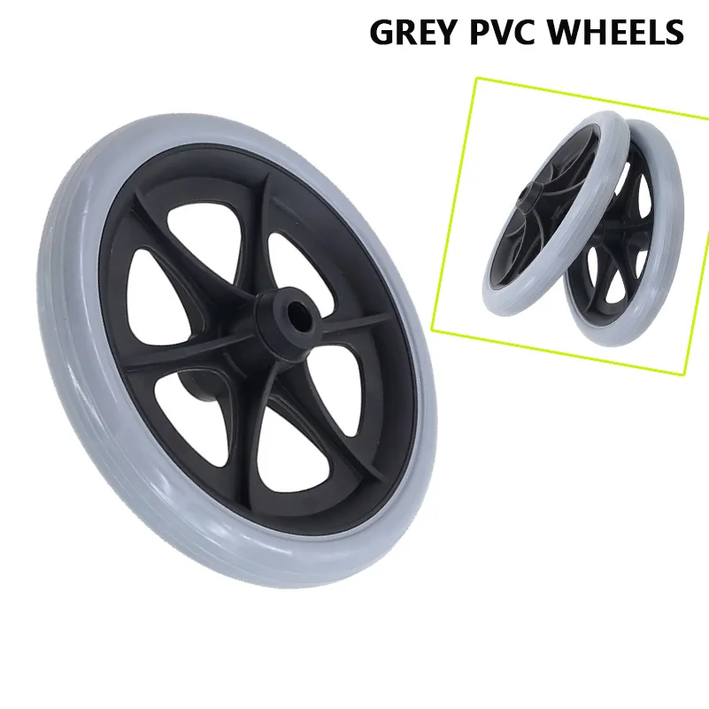 

2 шт./8 дюймов сверхмощные передние колеса для инвалидной коляски, гладкие гибкие колеса с твердой шиной, замена инвалидной коляски, дропшиппинг