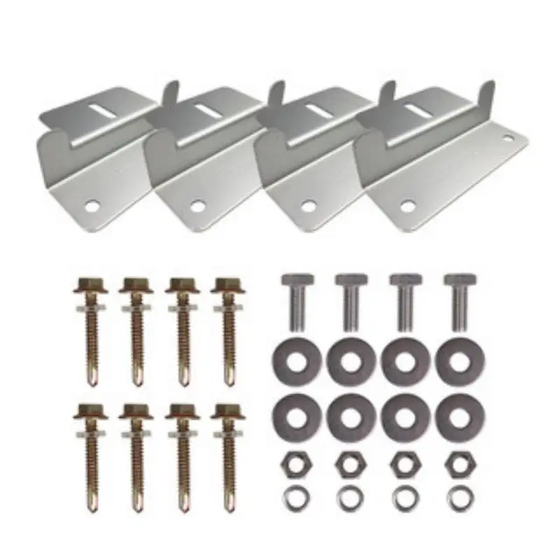 Renogy Solarpanel-Modul-Montage Z-Halterung 4 Einheiten: Komplettes Set mit 4 Solarpanel-Aluminiumhalterungen, Muttern und Bolzen im Z-Stil