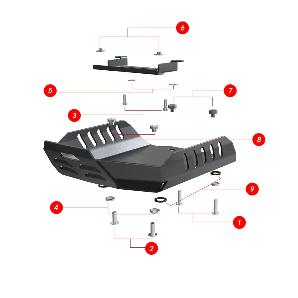 800NK nuovi accessori per moto sotto il coperchio del motore 800 NK 2023 per CFMOTO Protection Guard Diversion Bellypan Cover alluminio