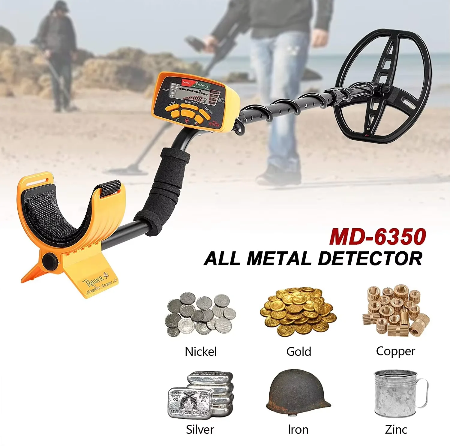 Long Range 5 Meters De Metales Underground MD-6350 Gold Metal Detector Professional Metal Detector view 4