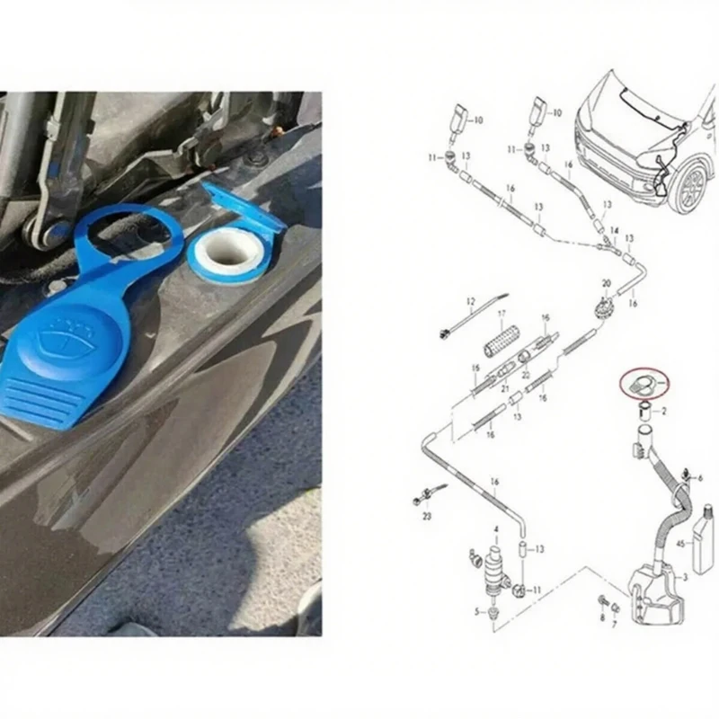 

Fluid Reservoir Cap Lid 1K0955455 8D0955455 Reservoir Cover for Golf