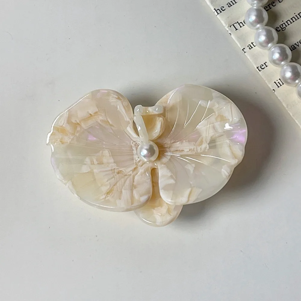 Side Clip Acetic Acid Hairpin Floral Butterfly Orchid Flower Duckbill Clip Back Clip Hair Accessories Fresh Barrettes Women