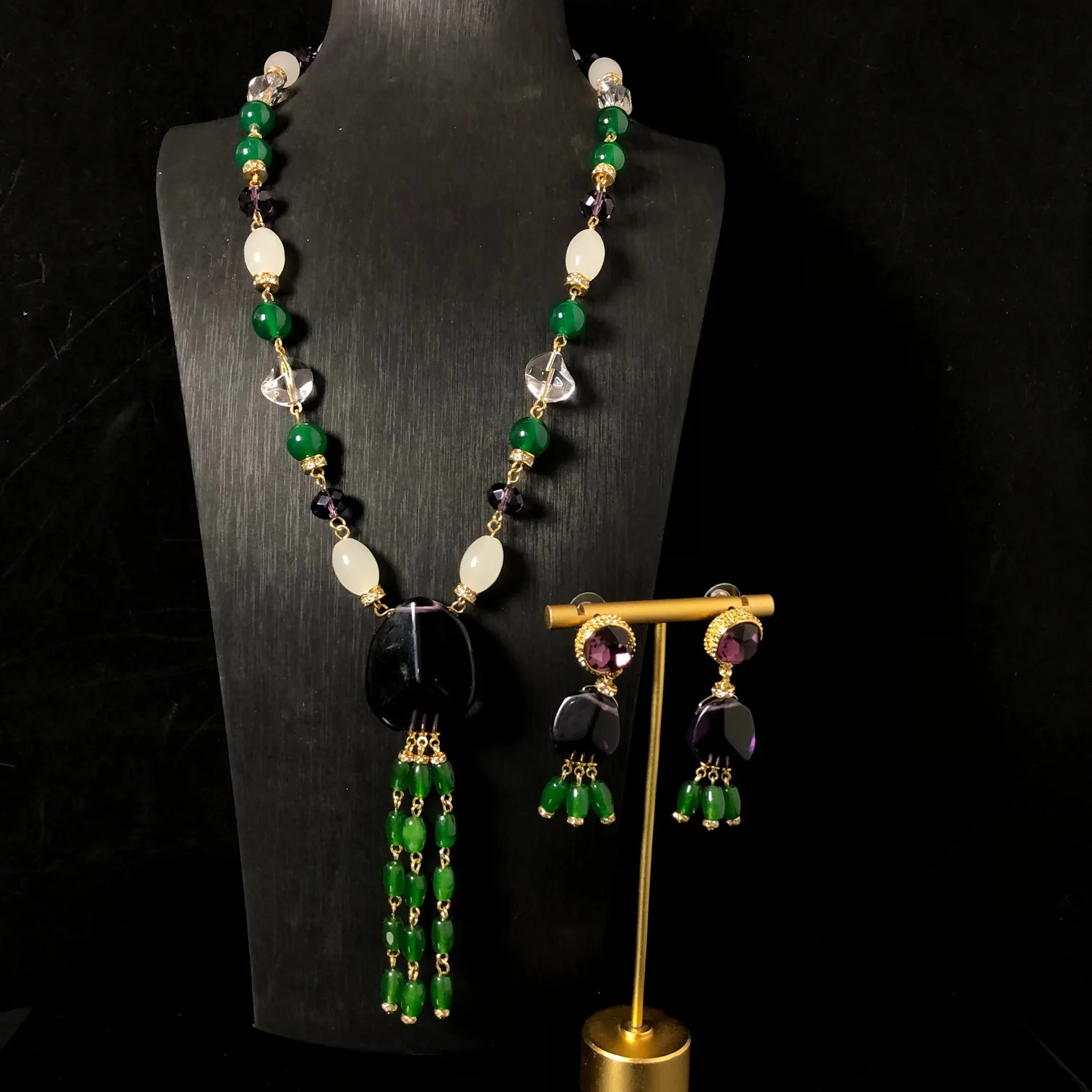 Summer 2026 High-end Women's Zircon pendant jewelry Set, Light Luxury Evening Earrings, Necklace, Wedding Accessories