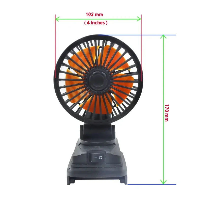 Electric Fan For Makita For DeWalt For Bosch For Milwaukee For Devon For DaYi Li-ion Battery USB Mobile Phone Charger Power Bank