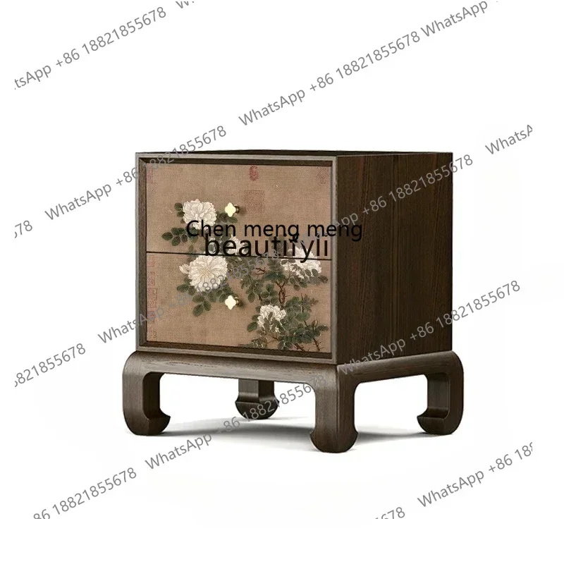 ss8350 Song Dynasty aesthetic solid wood chest bedside table bedroom household new Chinese bedroom storage cabinet