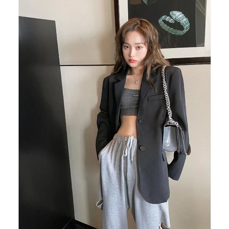 

Insozkdg 2024 Spring Autumn New Internet Celebrity Suit Coat Women Korean British Style Suit Design Sense Niche Top High Quality