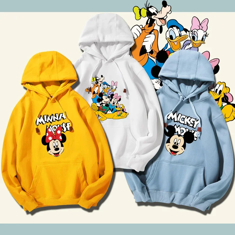 Men's Pullover Disney Mickey and Donald Duck Joint Sports  Hoodie Coat Fashion Element Style Couple's Hoodie Women Hoodie