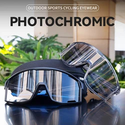 Kapvoe Colored Photochromic Sunglasses for Men's Cycle Glasses Sun Glasses MTB UV400 Goggles Woman Road Bike Bicycle Eyewear