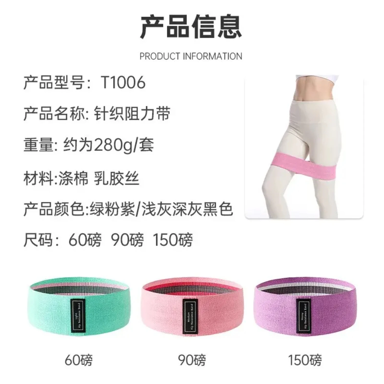 New Fabric Resistance  Booty Bands Glute Thigh Elastic Workout Bands Squat Circle Stretch Fitness Strips Loops Yoga Gym Equipmen