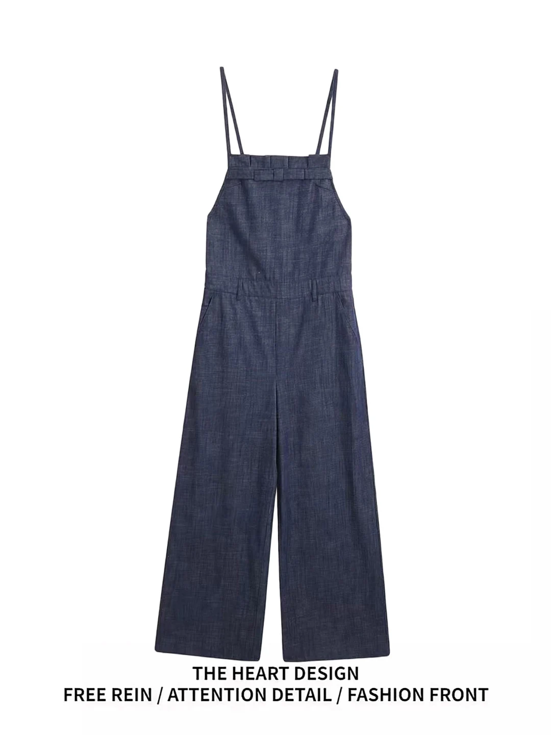 

Retro American Heavy Duty Original Jeans Overalls Women Summer 2026 New Knot Pleated Loose Fit Denim Overalls