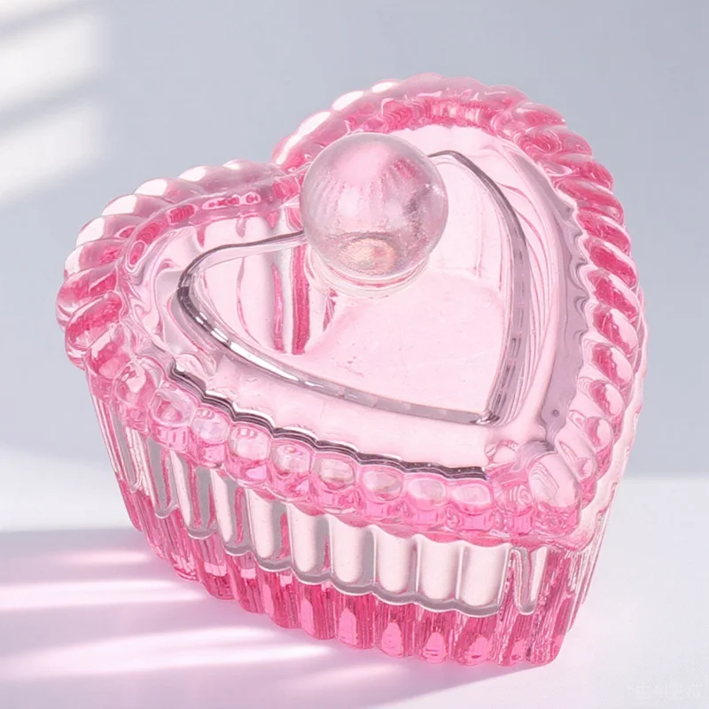 كوب كريستال على شكل قلب كوب زجاجي للأظافر بتصميم ياباني طبق دابن للتقليم وعاء نقع حاوية حامل مونومر #6