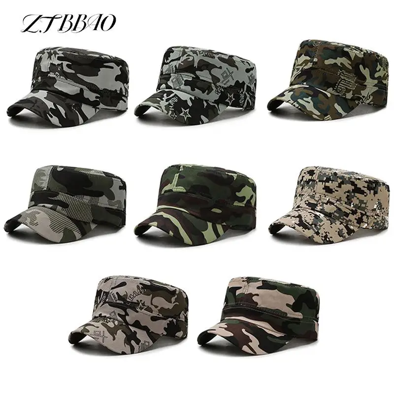 

Camouflage Baseball Cap Hat Outdoor Sports Camping Hiking Sunhat Men Women Tactical Flat Cap Hat Hunting Sun Cap Sunscreen