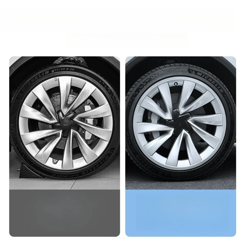For Tesla Model Y Juniper 25-26 Wheel Patch Hub Caps ABS Wheel Guard Cover Protectors 20 Inch Rim Car Exterior Accessories