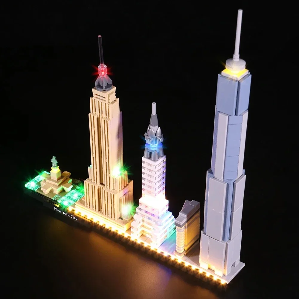 Bloco de Construção de Nova York, Série Artes e Ofícios, Conjunto de Iluminação Não Incluído, Apenas Kit de Luz LED, Arquitetura 21028