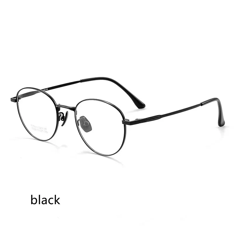 

50mm small Round Pure titanium Frames myopia Glasses Spectacles come with clear lenses Prescription eyeglass frame 78069