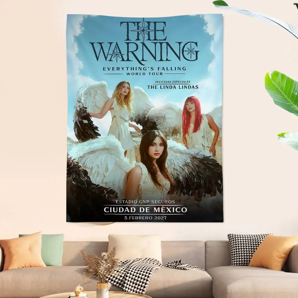 Rock Band The W-Warning Anime Tapestry Hippie Flower Wall Carpets Dorm Decor Wall Hanging Home Decor