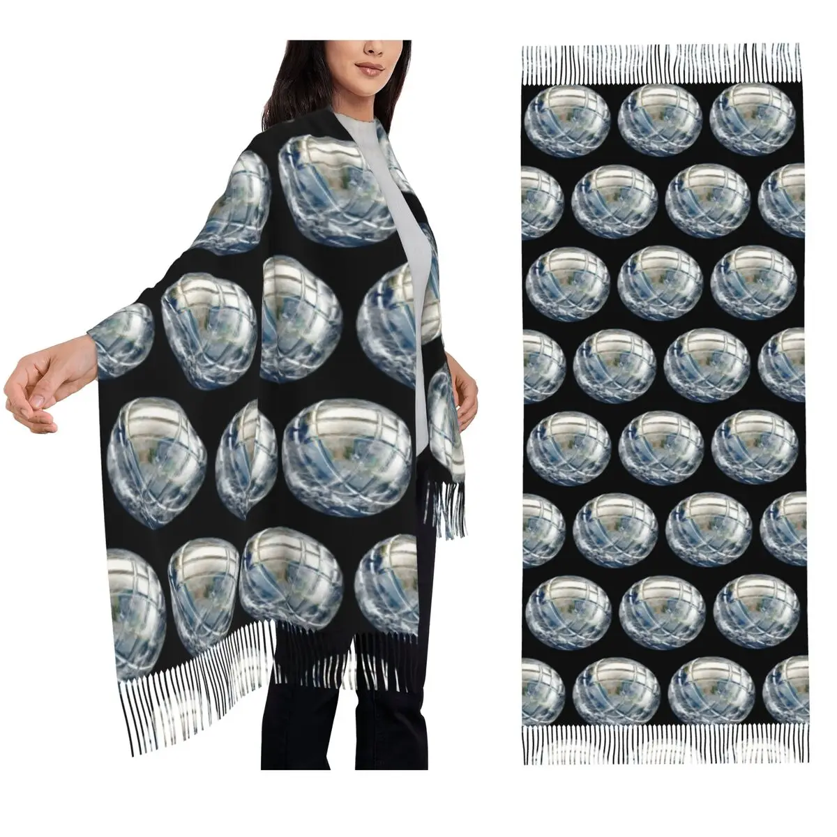 

Женский шарф Petanque, шарфы с кисточками, мягкие теплые шали и накидки, большая осенне-зимняя шаль