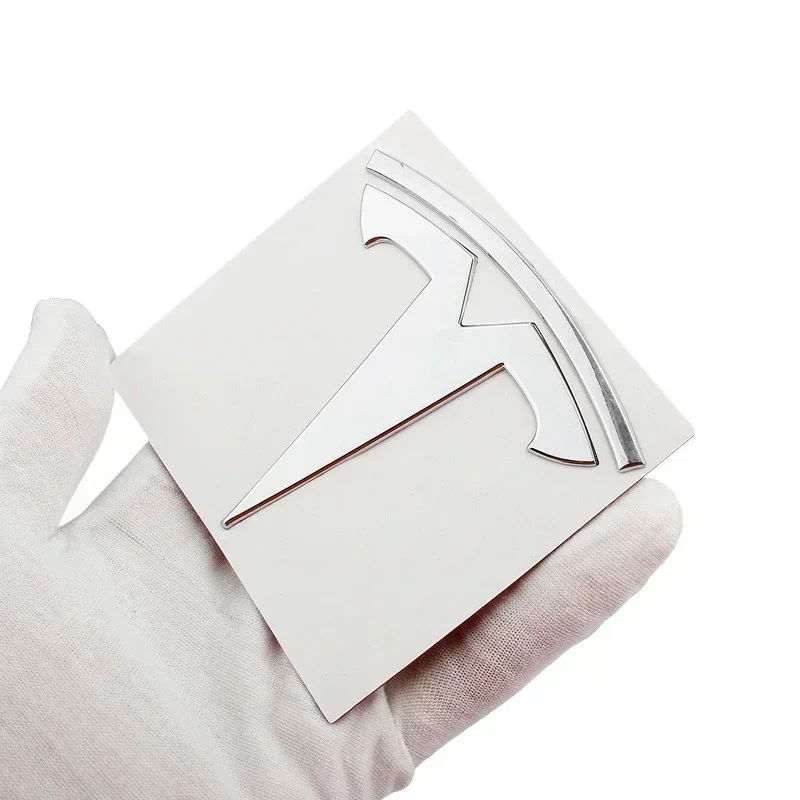 ل تسلا نموذج 3 وضع Y سبائك الزنك سيارة الجبهة هود لاصق الشعار التصميم السيارات الجسم الخلفي الجذع شعار مع ملحقات راديان