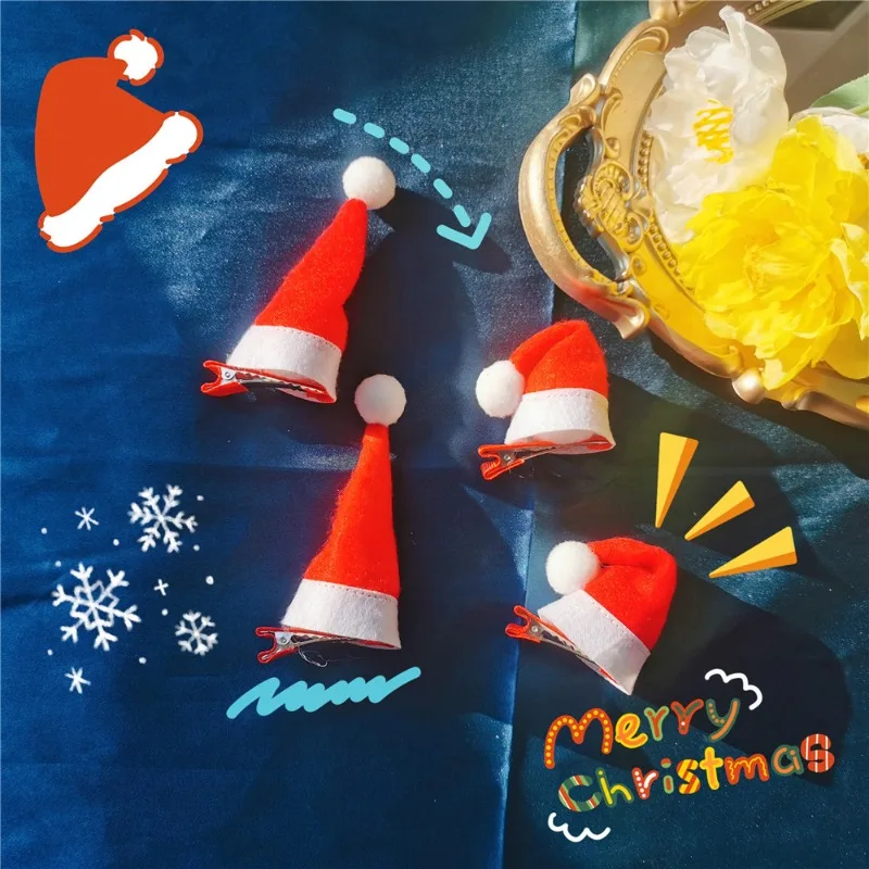 

Christmas Hat Hair Clip Red Festive 3D Shape Hairpin for Adults Kids Cute Holiday Hair Accessory Premium Lightweight Daily Wear