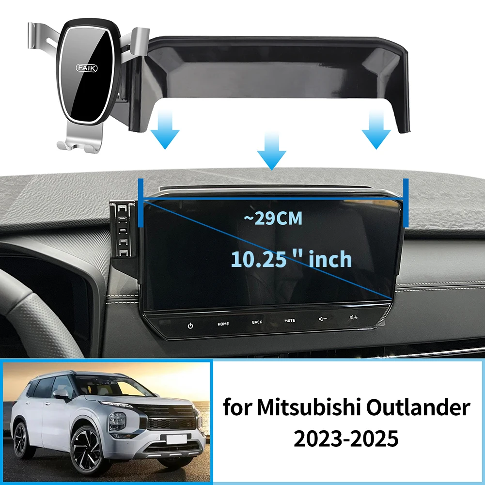 

Car Phone Holder for Mitsubishi Outlander 2022-2024 (12.25in) GPS Bracket Navigation Stand Auto Accessories