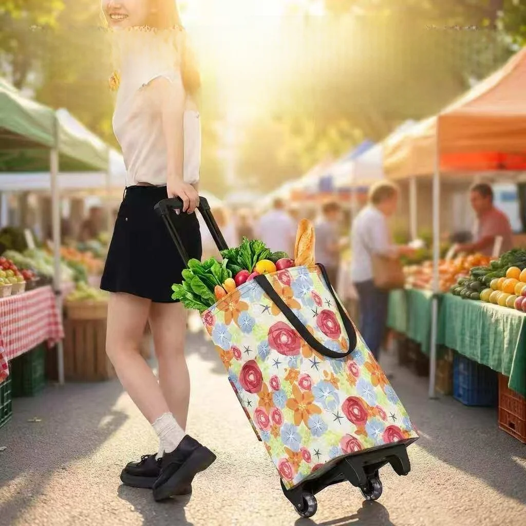 sturdy-portable-hand-pulled-shopping-cart-vegetable-buying-small-trolley-home-use-durable-thickened-pull-rod-folding-push-cart
