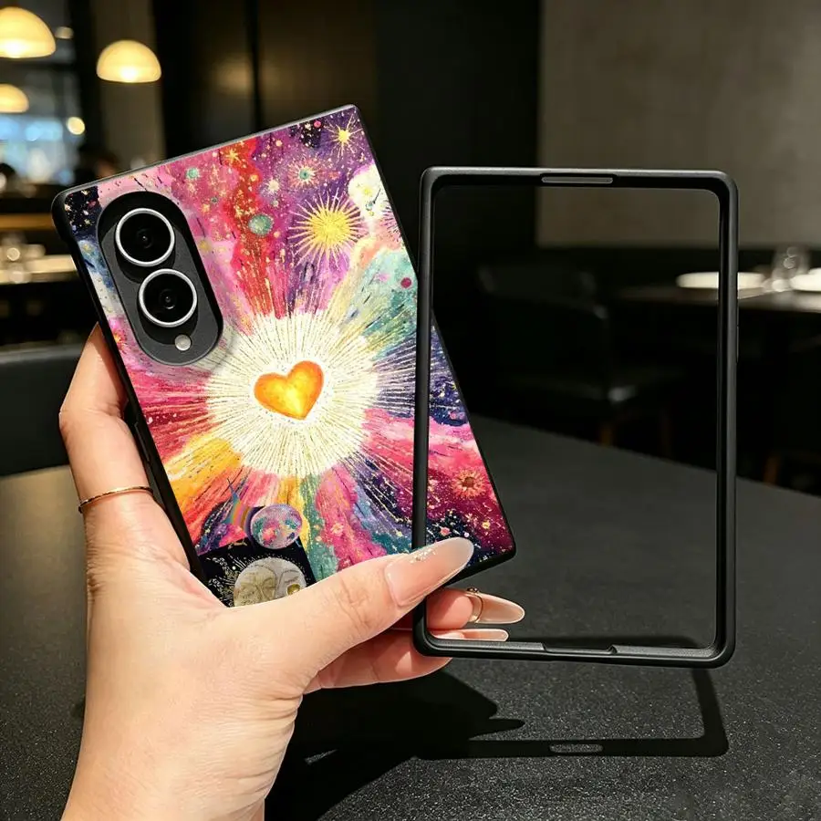 Luxury Phone Cover Case for Samsung Galaxy ZFold8 Z Fold 8 ZFold Wide Z Fold8 Wide Creative Advanced Love Art