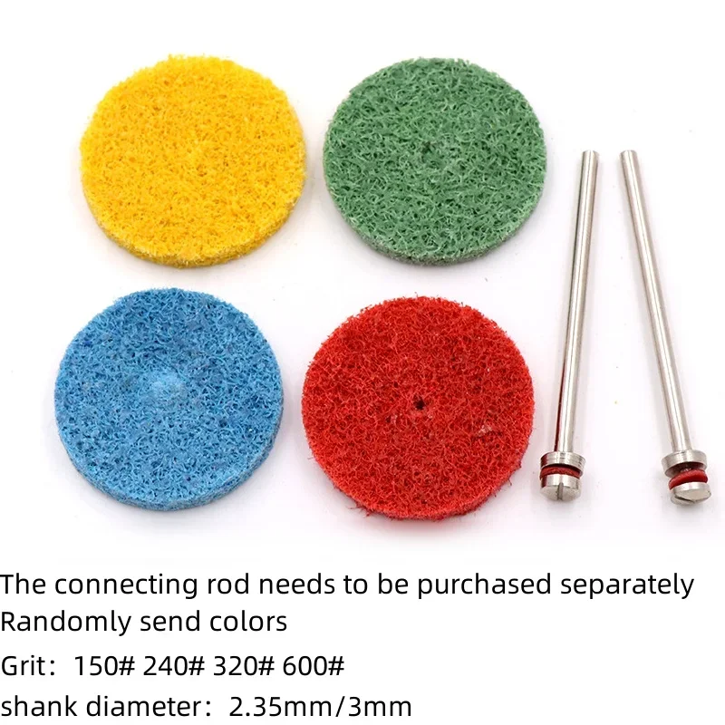 Nylon Fiber Grinding Head 150-600 Grit T-shaped Abrasive Buffing Wheel 2.35/3mm Shank Non-woven Polishing Rotay Tools for Metal