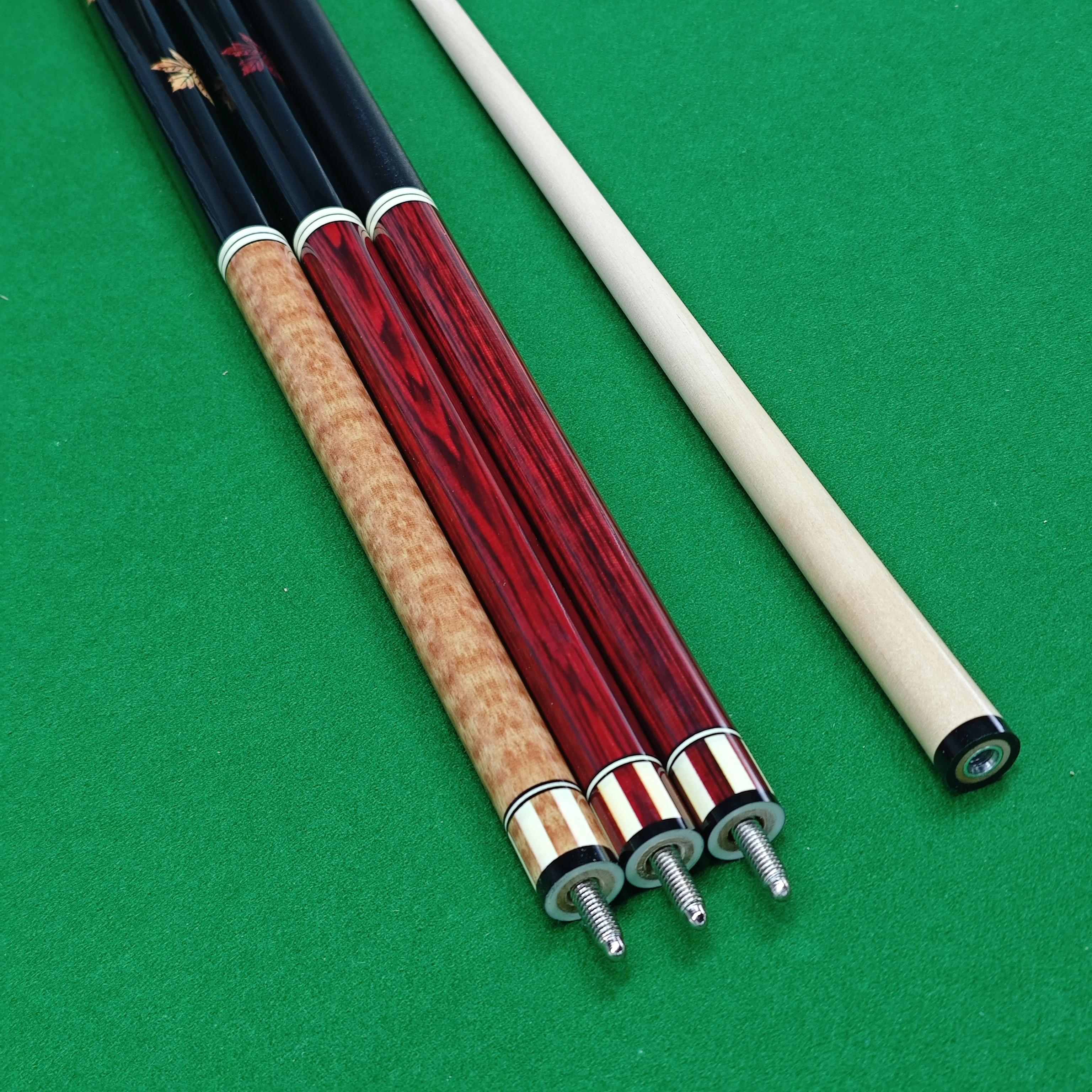 Factory Direct High Quality 13mm Maple Wood Pool Cue with Aluminum Alloy Joint Light Weight & Durable for Global Buyers