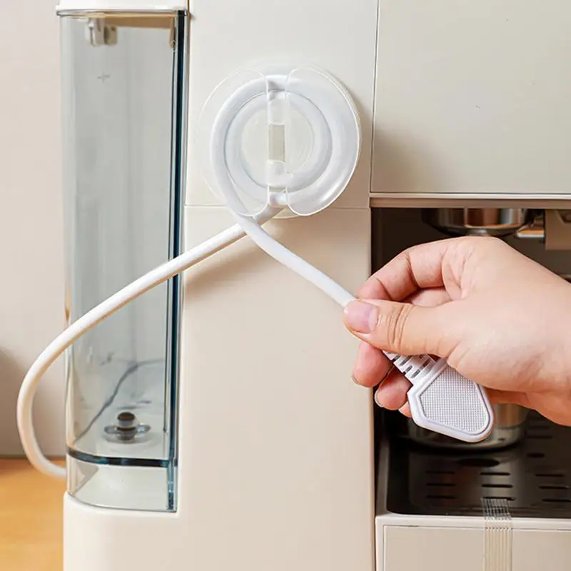 充電ケーブルワインダー-粘着性の携帯電話コードホルダー,透明なUSBケーブルリール,ラウンドトラベルオーガナイザーボックス