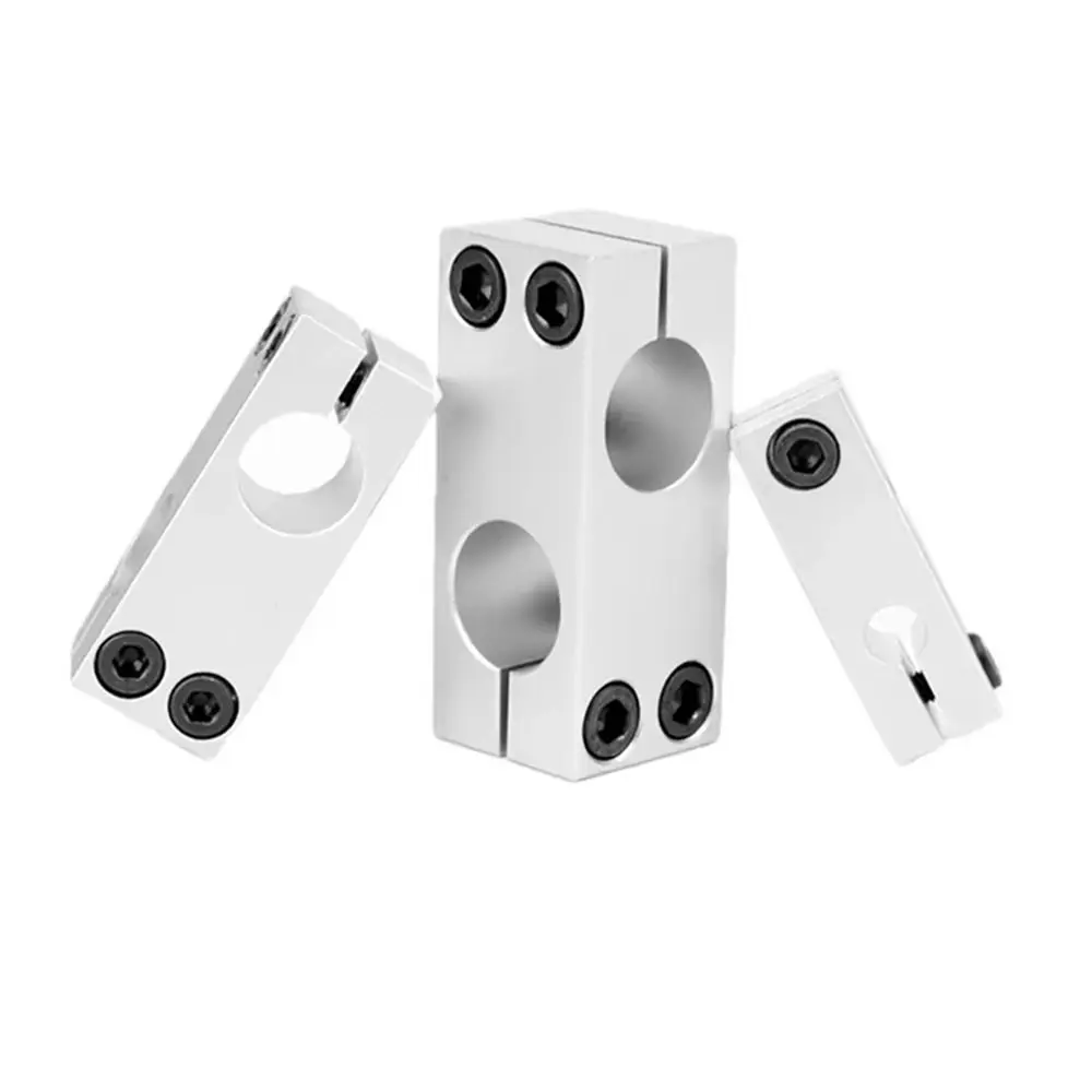 1Pcs Optical Axis Pillar Fixing Clamp Vertical Fixed Diameter Aluminum Alloy Steel Pipe Fixing Bracket Cross Block