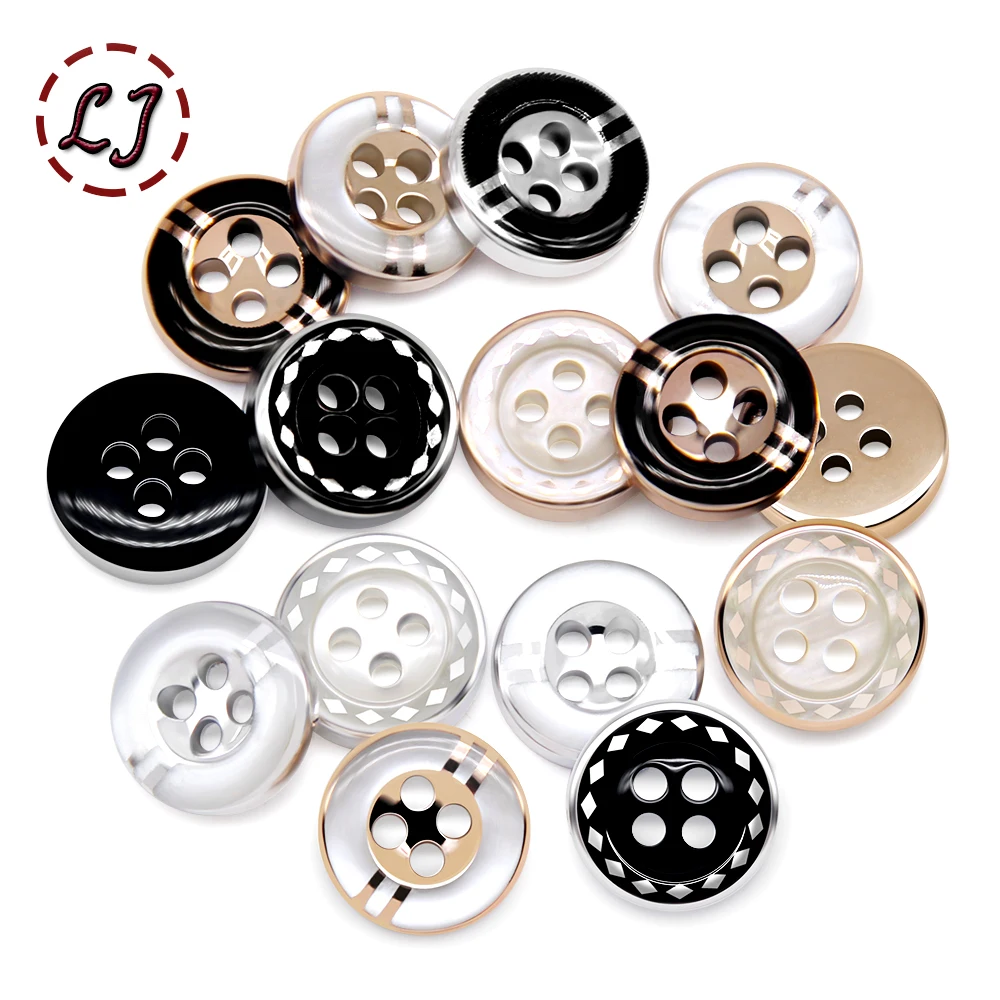 New 30pcs/lot Fashion Gold Small Plastic Buttons For Shirt Women Men Sweaters Clothing Sewing Button Handmade DIY Accessories