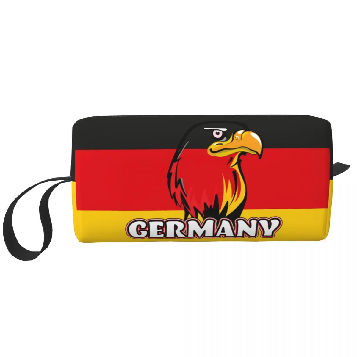 Custom Germany Golden Eagle Travel Cosmetic Bag Women Animal Makeup Toiletry Organizer Ladies Beauty Storage Dopp Kit