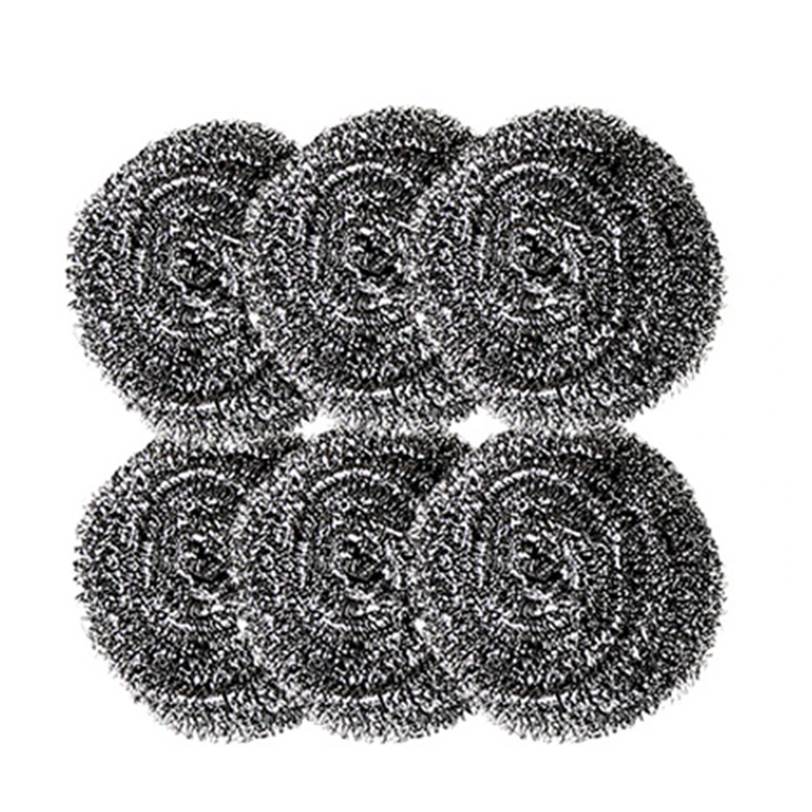 6pcs Stainless Steel Scouring Pads Scrubbing Scouring Pad Steel Wool Scrubber for Kitchens Bathroom and More