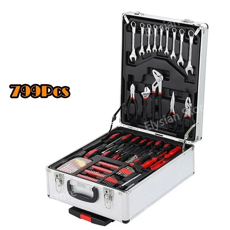 Portable Professional 799/46pcs Chrome Vanadium Home Garage Repair Hand Tool    Box Set