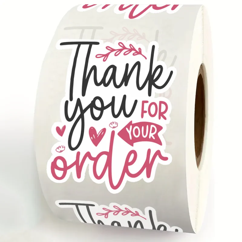 200Piece/roll  Thank You for Your Order Stickers,  Handmade Labels for Baking Packaging, Envelope Sealing,