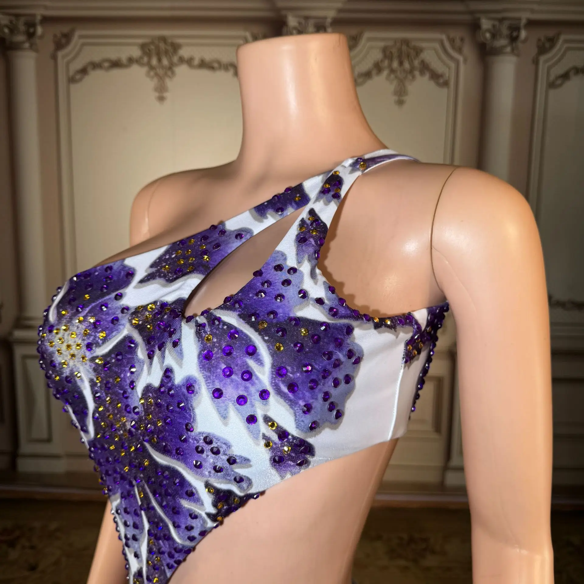 2026 New Sexy Backless European American Style Chiffon Swimsuit Beach Strappy Floral Slimming Steel Support Triangle One-piece