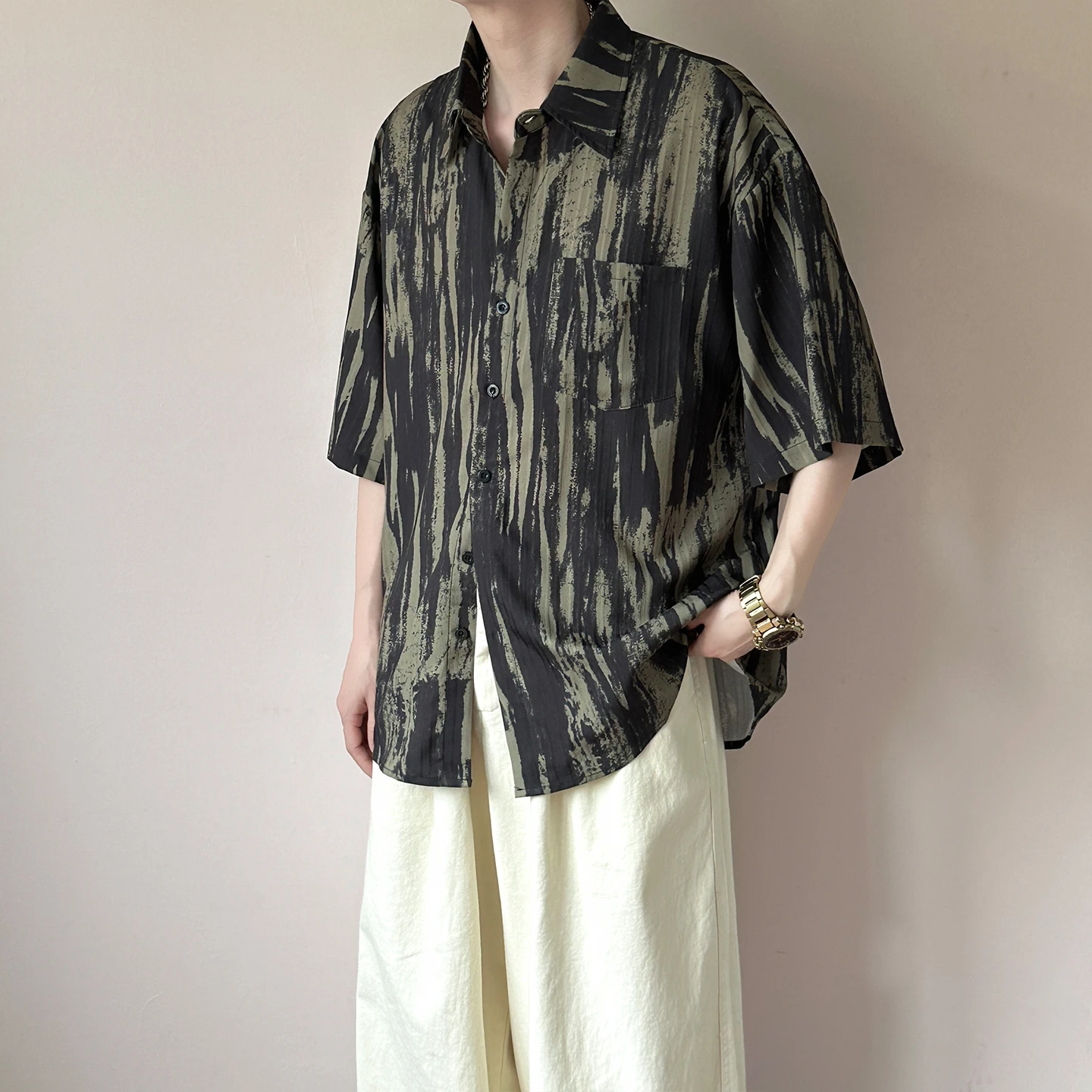 Camisa Estampada de Moda para  - Streetwear Brand With Flowers reseña y precio