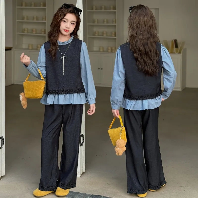 abbigliamento-per-il-ritorno-a-scuola-per-ragazze-completi-set-gilet-per-bambini-camicia-blu-pantaloni-3-pezzi-costumi-per-bambini-per-adolescenti-primavera-autunno-2025
