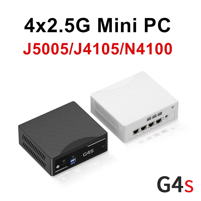 Topton Firewall Mini PC Intel J5005 J4105 N4100 4x2.5G LAN 4 Cores NAS Computer MSATA+2.5 inch SATA pfSense Proxmox Home Server