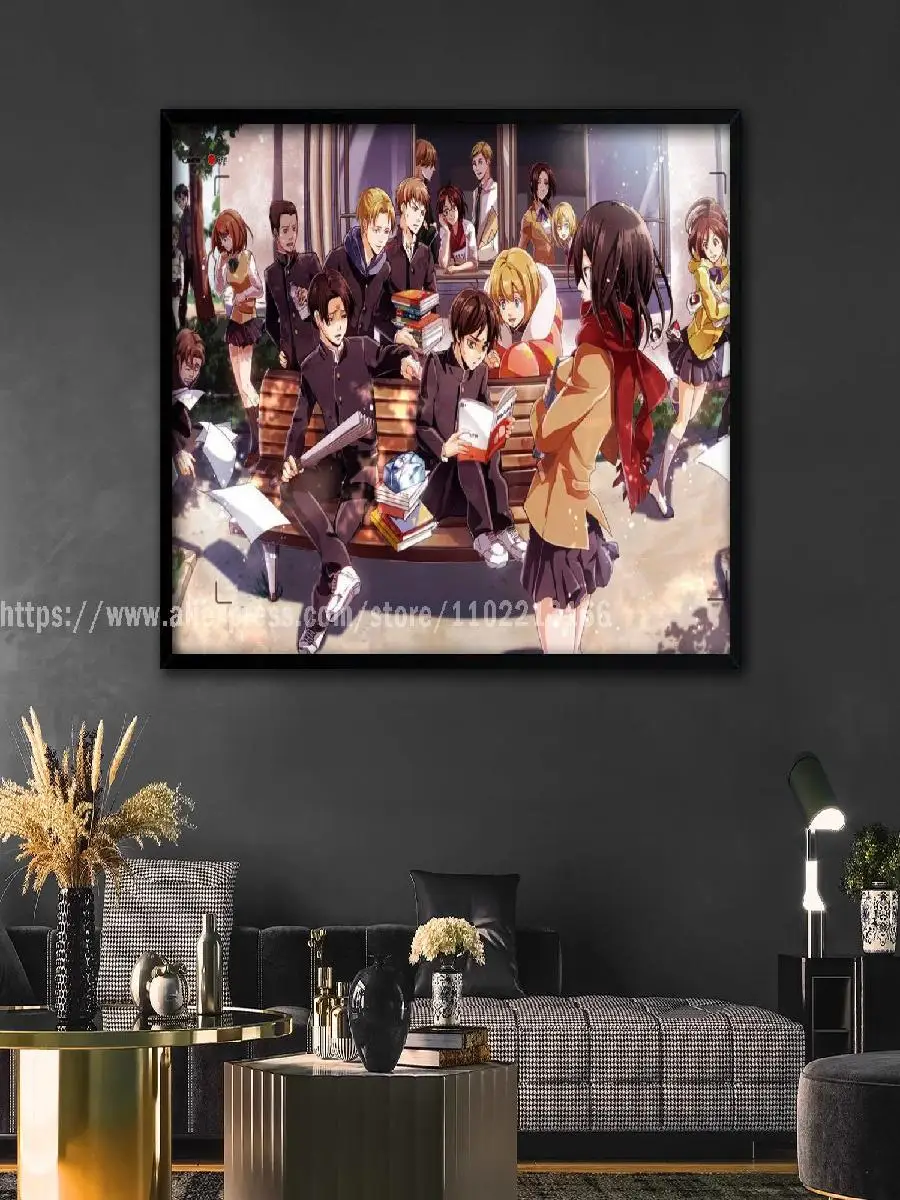 Attack on Titan Manga Poster  Decorative Canvas Wall Art x for Living Room  Bedroom  Anime Wall Decor Print
