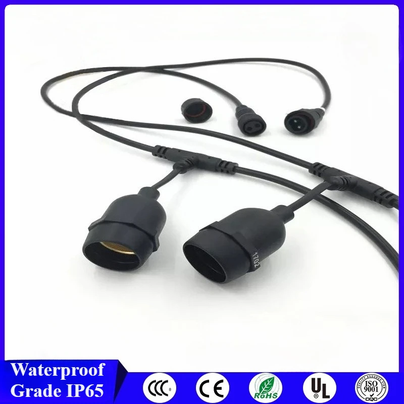 

Водонепроницаемый шнур питания E27, вилка 54 м, водонепроницаемый световой кабель