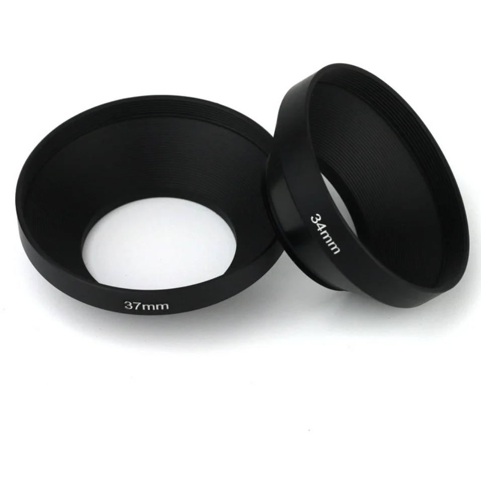 34mm 37mm Camera Lens Hood Shade Metal Mask Light Shield Cover Wide Angle Light Shield Protective Shade Minimalis Style Sunshade