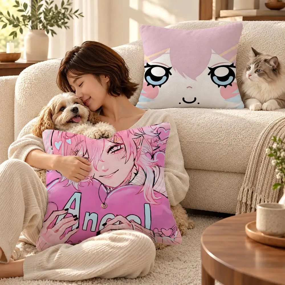 Game 14 Days With You Ren Cushion Cover Short Plush Cushion Cover Pillowcase Home Decor for Sofa Bedroom Holiday Gift