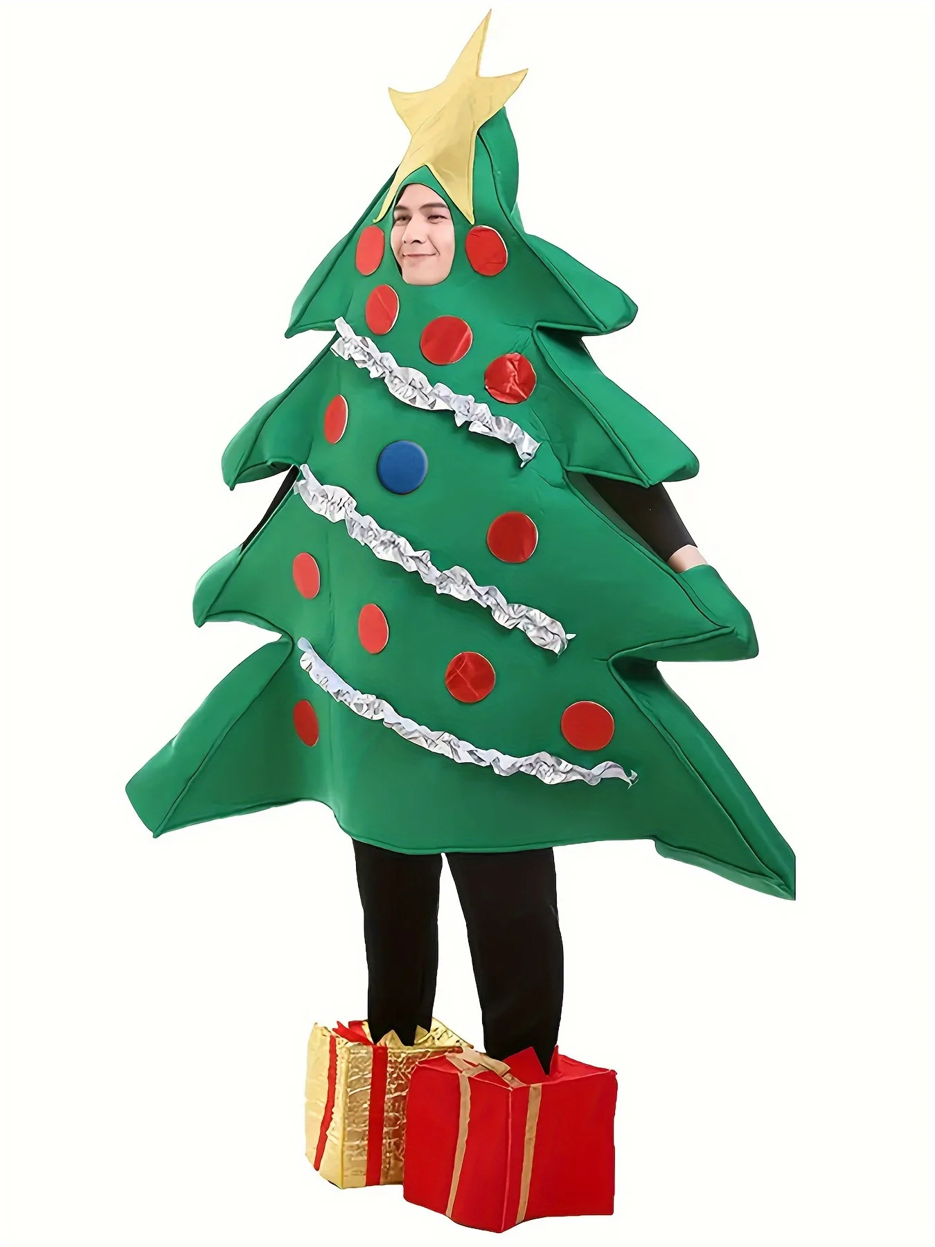 Christmas Cosplay Tree Costume Adults Gift Shoe Covers Outfit Funny Clothes for Party Masquerade Fancy Dress Role Play Xmas