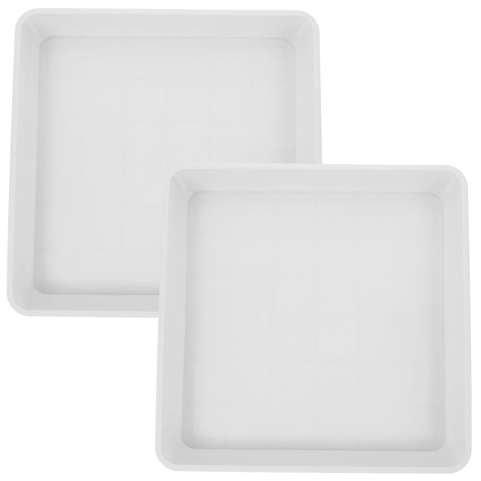 

2Pcs Resin Plant Saucer Tray Square for Plant Pots Flowerpots Moisture Control Surface Protection Garden Tray Square Planter Pot