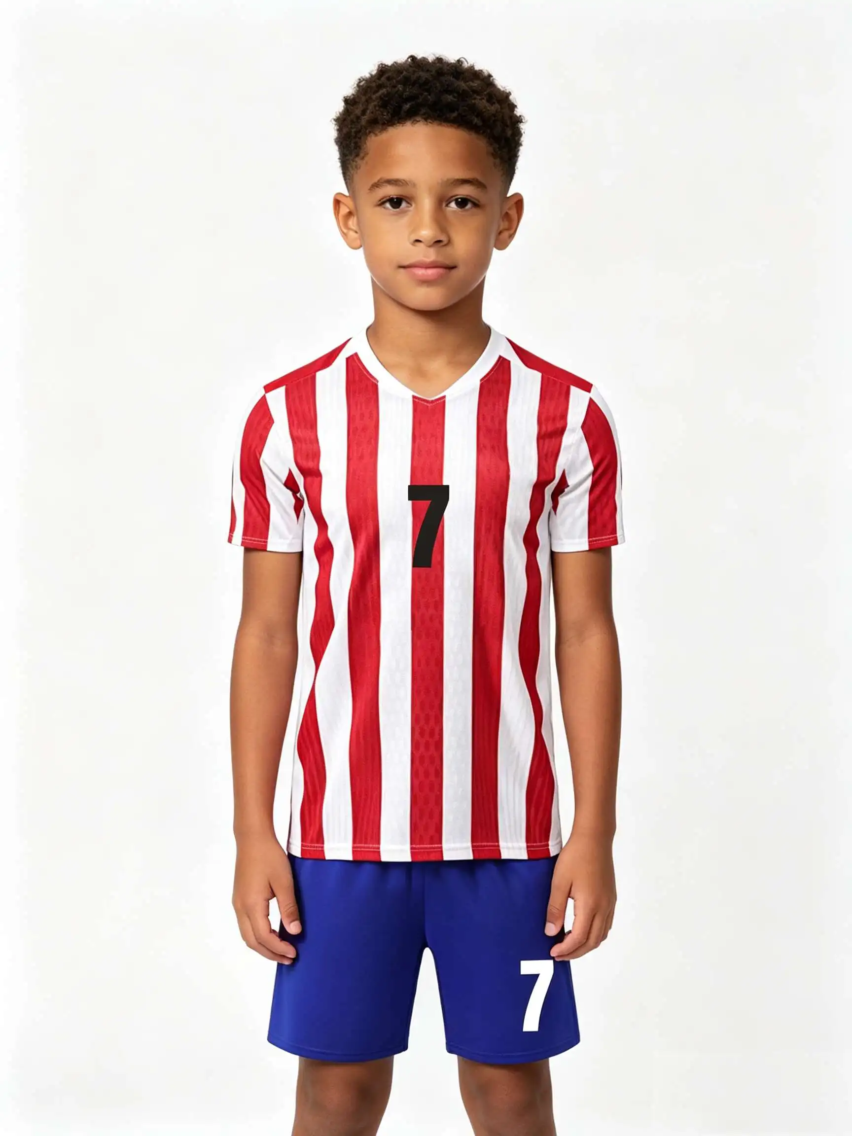 New 26/27 Unisex Blank Soccer 2‑Piece Set, Kids Adults Parent‑Child Kit, Custom No.1 7 8 9 10 for School Outdoor Team Sports