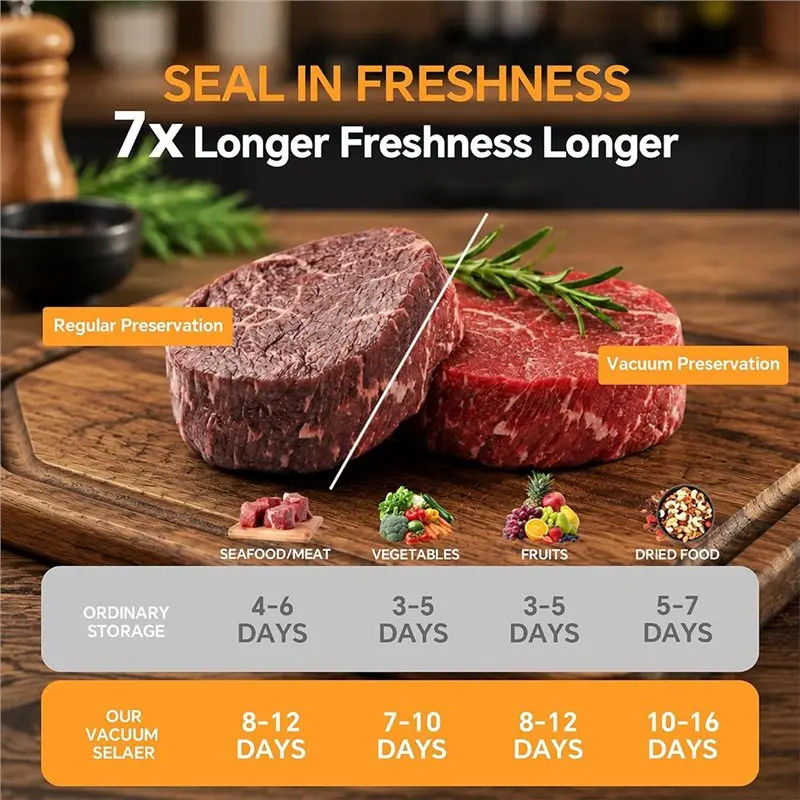 B01C-Handheld Vacuum Sealer For Food- Rechargeable, Portable Machine Includes 15 Reusable Bags