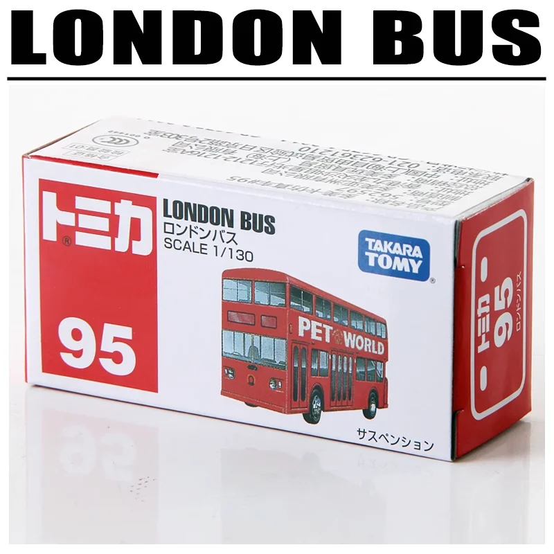 

TAKARA TOMY Tomica NO 95 LONDON BUS, игрушки из сплава, литая под давлением металлическая модель автомобиля, подарок для детей и мальчиков